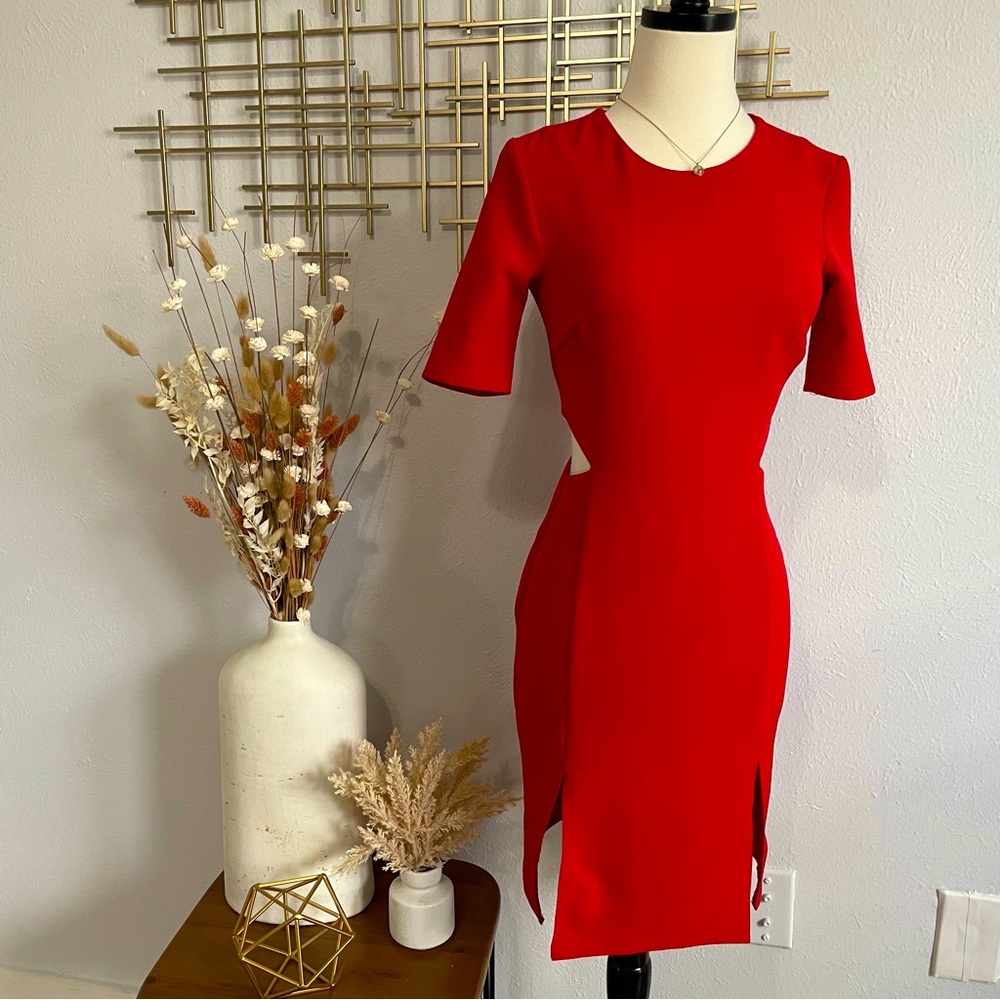[Topshop] Side Cut-Out Short Sleeve Mini Dress
